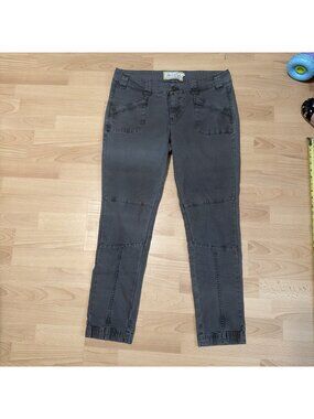 Aventura Sz 12 Organic Cotton Gray Skinny Leg  Pants  Pockets Canvas India